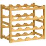 Полка для вина Homcom 43x23,5x38см, светло-коричневого цвета
