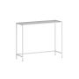 Skaidrus konsolinis stalas 35x100x80cm., baltos spalvos