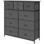 Komoda Homcom 100x30x100cm., tamsiai pilkos/juodos spalvos