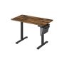 Elektrinis reguliuojamo aukščio rašomasis stalas 60x110x120cm., juodos/rudos spalvos