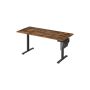 Elektrinis reguliuojamo aukščio rašomasis stalas 70x160x120cm., juodos/rudos spalvos