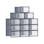 Batų dėžės 12 vienetų 33,5x23,2x14,3cm., tamsiai mėlynos spalvos