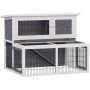 Клетка для мелких животных PawHut 122x93,5x95см, серо-белая