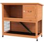 Клетка для мелких животных PawHut 123x63x112 см, коричнево-черная.