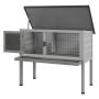 Клетка для мелких животных PawHut 84x43x70 см, серая.