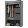 Текстильный шкаф Homcom 102x42,5x162,5см, серо-черного цвета