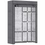 Тканевый шкаф Homcom 103x43x162,5см, темно-серый/черный цвет
