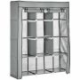 Тканевый шкаф Homcom 125x43x162,5см, серо-чёрный