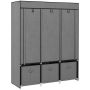 Тканевый шкаф Homcom 125x43x162,5см, тёмно-серый/чёрный