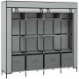 Тканевый шкаф Homcom 166x42,5x169,5 см, серо-черный