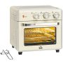 Мини-печь Homcom 36x37,7x34,5 см, кремово-серебристого цвета.