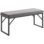 Minkštas suolas Homcom 100x35x47cm., tamsiai pilkos/juodos spalvos
