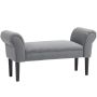 Мягкий пуфик Homcom 102x36x51см, серый/черный