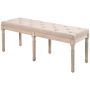 Мягкая скамья Homcom 117x40x48см, белый/кремовый