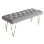 Мягкая скамья с коробом для хранения Homcom 116x44,5x49см, серо-золотой цвет
