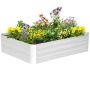 Поднятая грядка Outsunny 120x90x30см, серебристого цвета