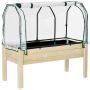 Приподнятая грядка Outsunny 121x55x117 см, светло-коричневая/черная.