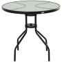 Lauko staliukas Outsunny 80x80x72cm., juodos spalvos