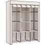 Medžiaginė spinta Homcom 125x43x162,5cm., kreminės/juodos spalvos