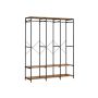 Открытый шкаф 40x141x180см., коричневый/черный