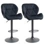 Rinkinys iš 2 baro kėdžių Homcom 51,5x57,5x114,5cm., juodos spalvos