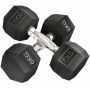 Набор из 2 гантелей Homcom 11,5x11,5x28,8см, черно-серебристый