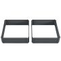 Комплект из 2 приподнятых грядок Outsunny 100x100x30 см, темно-серый.