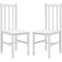 Rinkinys iš 2 valgomojo kėdžių Homcom 38,5x47,5x99cm., baltos spalvos