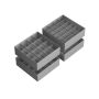 Rinkinys iš 4 drabužių laikymo organizatorių 30x30x10cm., pilkos spalvos