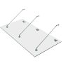 Прозрачный козырек над дверью Homcom 200x90x1,2см, серебристого цвета