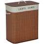 Корзина для белья 100L Homcom 52x32x63см, коричнево-белого цвета