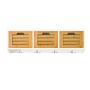 Sieninė drabužių kabykla 80x20x25cm., baltos/šviesiai rudos spalvos
