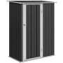 Садовый сарай Outsunny 142x84x189см, черно-серый