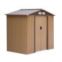 Садовый сарай Outsunny 213x130x185см, светло-коричневый/коричневый цвет