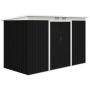 Садовый сарай Outsunny 280x130x172см, черно-белый