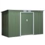 Садовый сарай Outsunny 280x130x172см, зелёно-белый