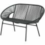 Садовая скамейка Outsunny 132x72x83 см, черная.
