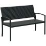 Садовая скамейка Outsunny 122x60x85 см, черного цвета