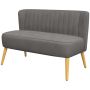 Диван Homcom 117x56,5x77см, тёмно-серый/светло-коричневый