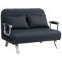 Диван-кровать Homcom 111x80x78см, черный/серебристый