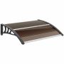 Козырёк над дверью Outsunny 100x75x23см, черно-коричневый