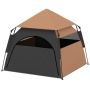 Палатка для собак PawHut 120x120x106см, черно-коричневого цвета