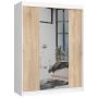 Шкаф NORE CLP 150 с зеркалом, цвет дуб/белый