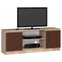 TV staliukas RTV K120, tamsiai rudos/ąžuolo spalvos