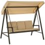 Lauko sūpynės Outsunny 200x125x175cm., smėlio/tamsiai rudos spalvos