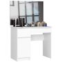 Kosmetinis staliukas NORE P-2/SL su veidrodžiu, 900x600 mm., baltas