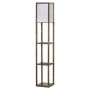 Торшер Homcom 26x26x160см, коричневый/белый цвет