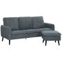 Sofa su pakoju Homcom 196x140x88cm., tamsiai pilkos spalvos