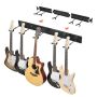 Gitarų stovas 5 vietų, prie sienos, su 270° pasukamais kabliukais, aliuminis