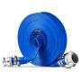 Atbulinio plovimo PVC žarna 38 mm x 30,5 m, mėlyna su camlock aliuminio jungtimis